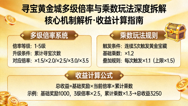 寻宝黄金城多级倍率与乘数玩法深度拆解